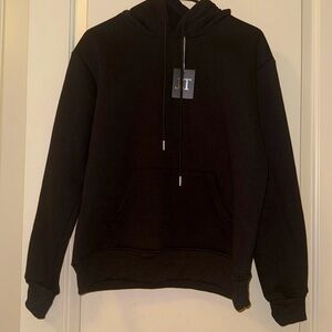 Women’s Black Hoodie Sweatshirt with Featured Brooklyn New York design on back.